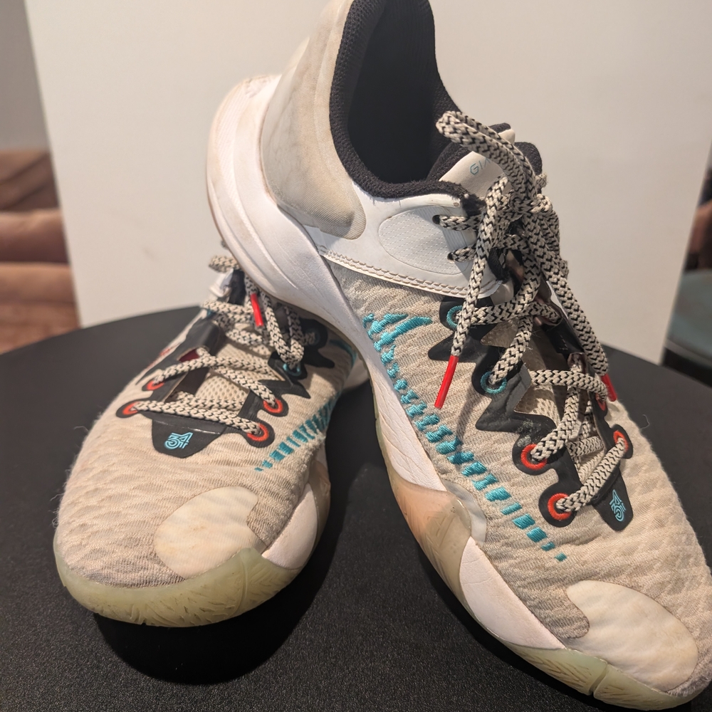 Giannis Antetokounmpo Basketball Gray and Blue Athletic Sneakers